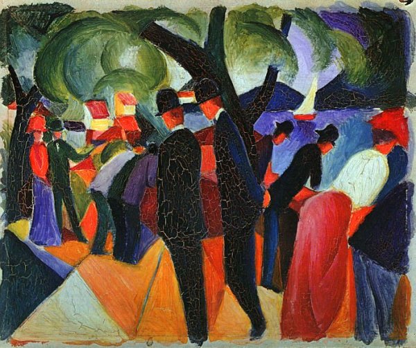 A Stroll on the Bridge (Spaziergang auf der Brücke)  1913