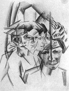 Futurist Heads (Futuristiche Kopfe)  1913