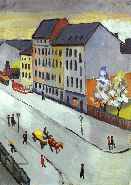 Our Street in Gray (Unsere Strasse in Grau)  1911