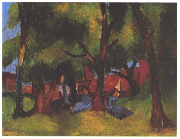 Children under Trees in Sun