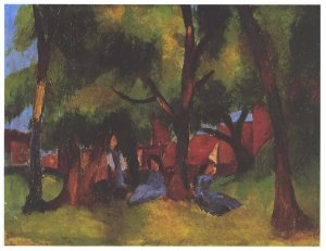 Children under Trees in Sun