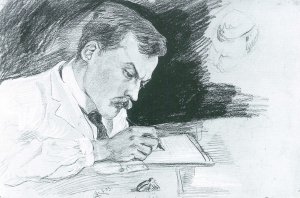 Portrait of Dr. Ludwig Deubner, writing