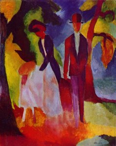 People by a Blue Lake (Leute am Blauen See)  1913